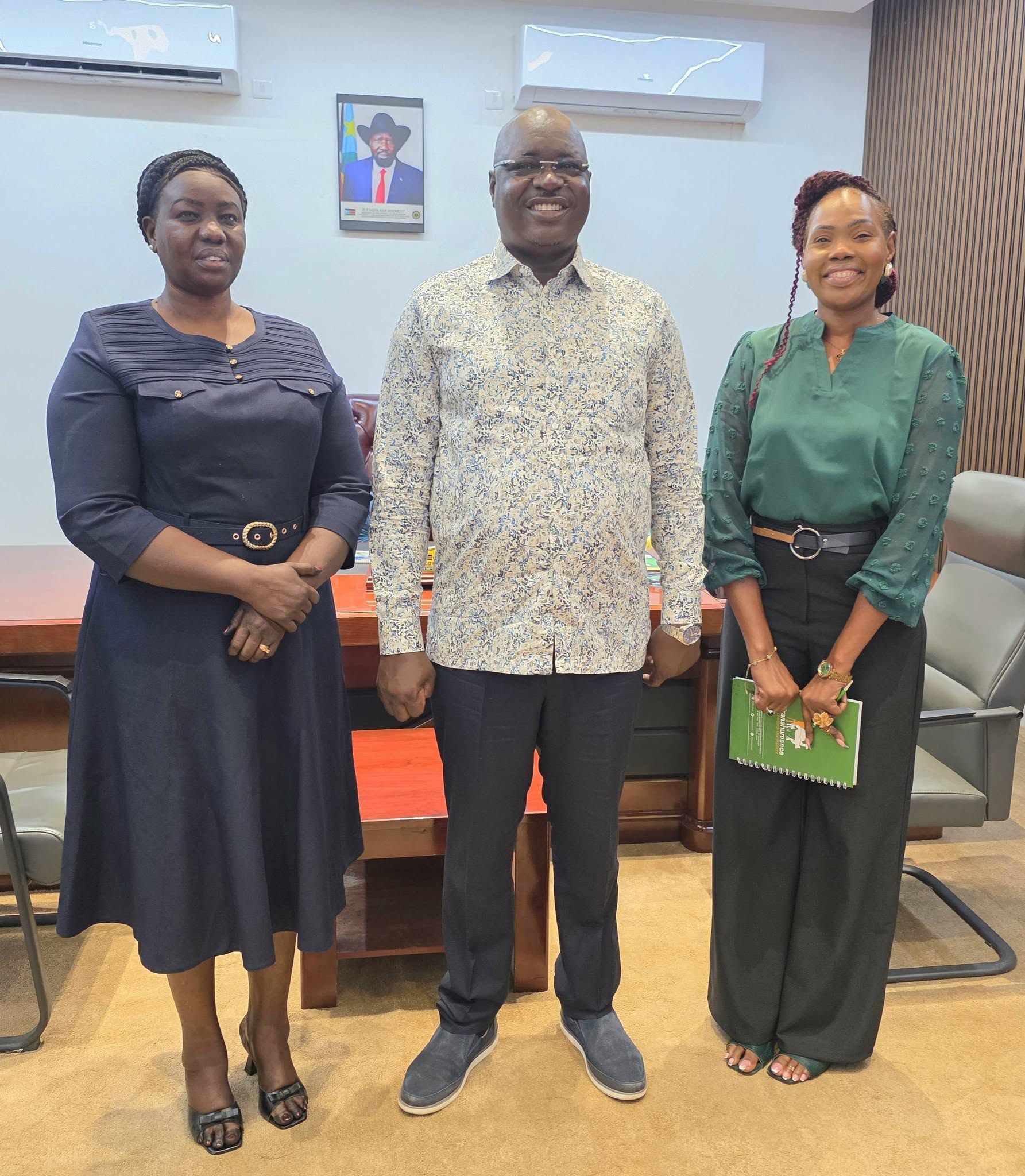Governor Emmanuel Adil Anthony received a courtesy  from Dr. Victoria Anib, the IGAD's Head of Mission to South Sudan. The visit aims to strengthen ti
