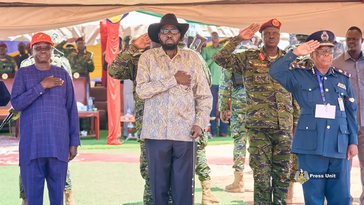 President kiir addressed thousands at Kuajok freedom square