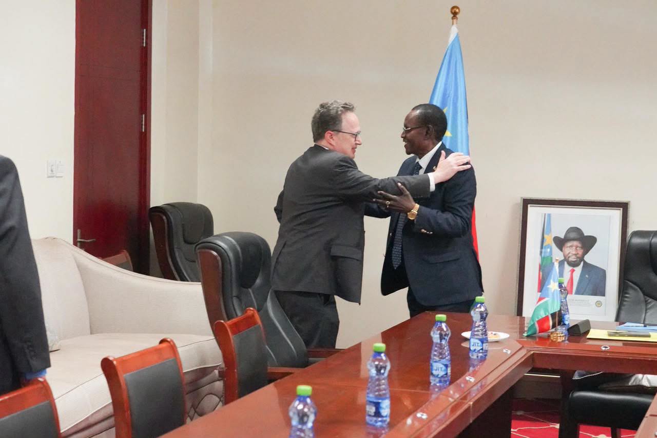 Hon. Amb. Dr. James Pitia Morgan, Minister of Foreign Affairs and International Cooperation, met today with H.E. Amb. Michael J. Adler, Ambassador Ext