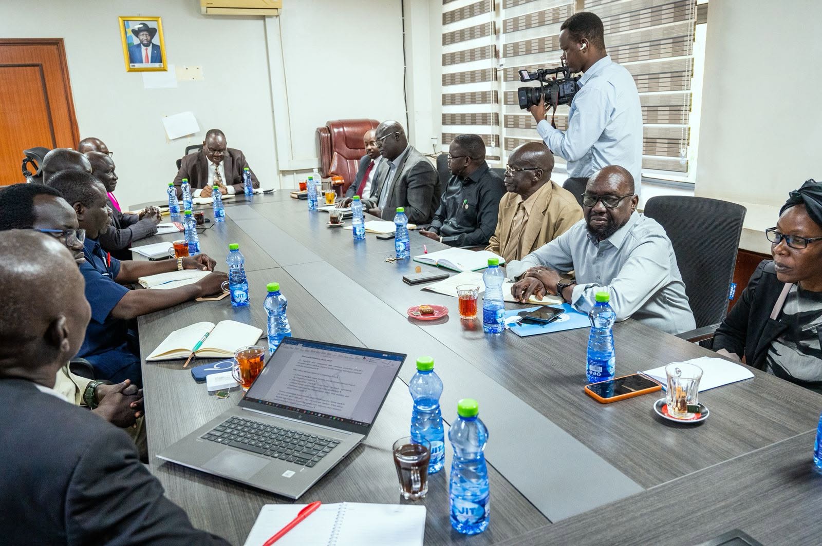 The Minister of Labour, Hon. Anthony Lino Makana, received the Minister of Trade and Industry, Dr. Labanya Margarete for a courtesy meeting aimed at s