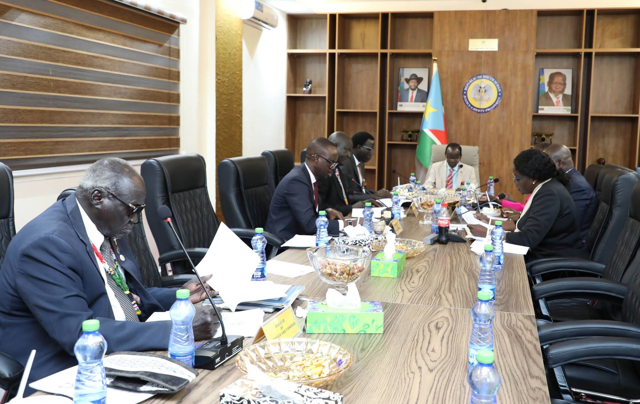 The Minister of Labour, Hon. Anthony Lino Makana, received the Minister of Trade and Industry, Dr. Labanya Margarete for a courtesy meeting aimed at s