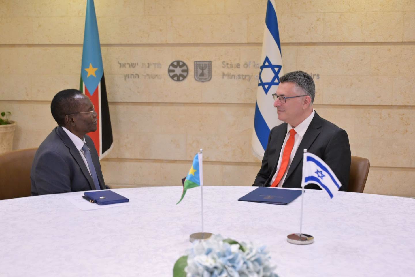 Hon. Amb. Dr. James Pitia Morgan, Minister of Foreign Affairs and International Cooperation met with his counterpart Hon. Amb. Gideon Sa,ar, Minister 
