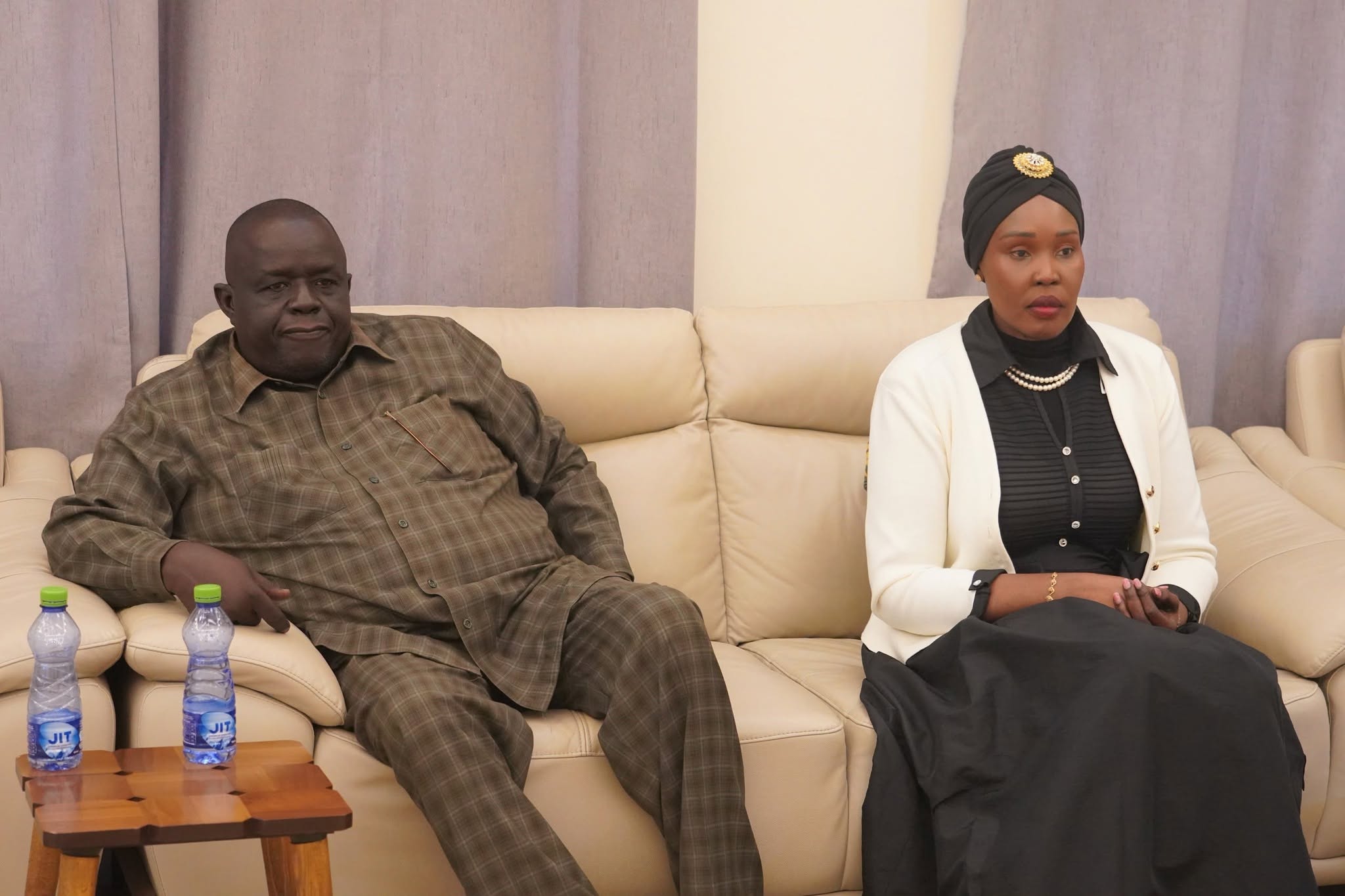 Hon. Tut Gatluak Manime, Presidential Adviser for National Security Affairs, accompanied by Hon. Amb. Dr. James Pitia Morgan, Minister of Foreign Affa
